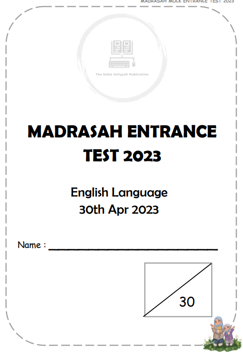 Mock Madrasah Entrance Test Papers