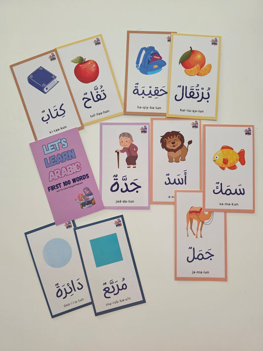 ARABIC FIRST 100 WORDS FLASHCARDS (3 years old and above)