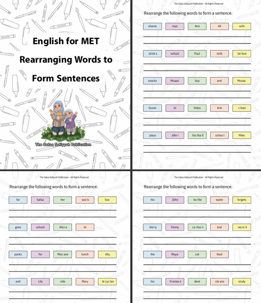 (Complimentary) Digital - English for MET (Rearranging Words to form Sentences)